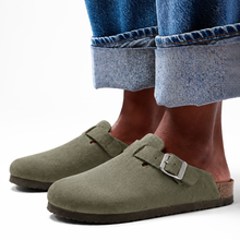 Suede Clogs