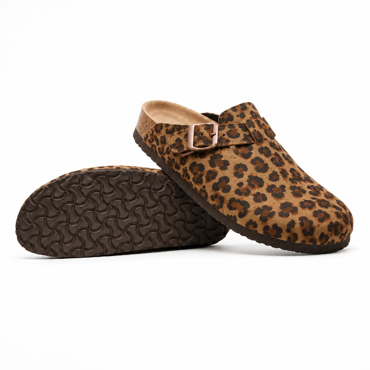 Leopard Suede Clogs